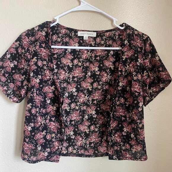 Honey Punch Women's multi Crop-top - Picture 3 of 4